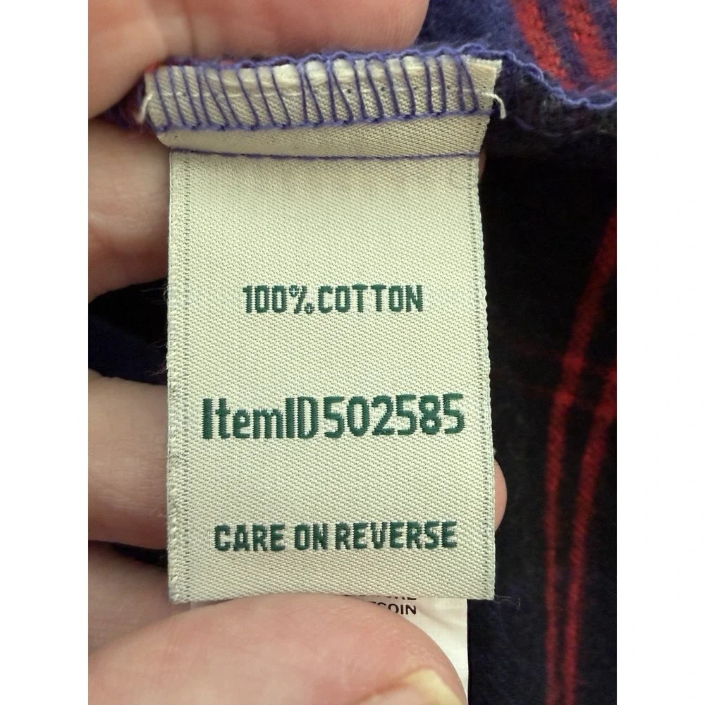 LL Bean Robe 100% Cotton Plaid Flannel Robe Size Medium Loungewear Sleepwear